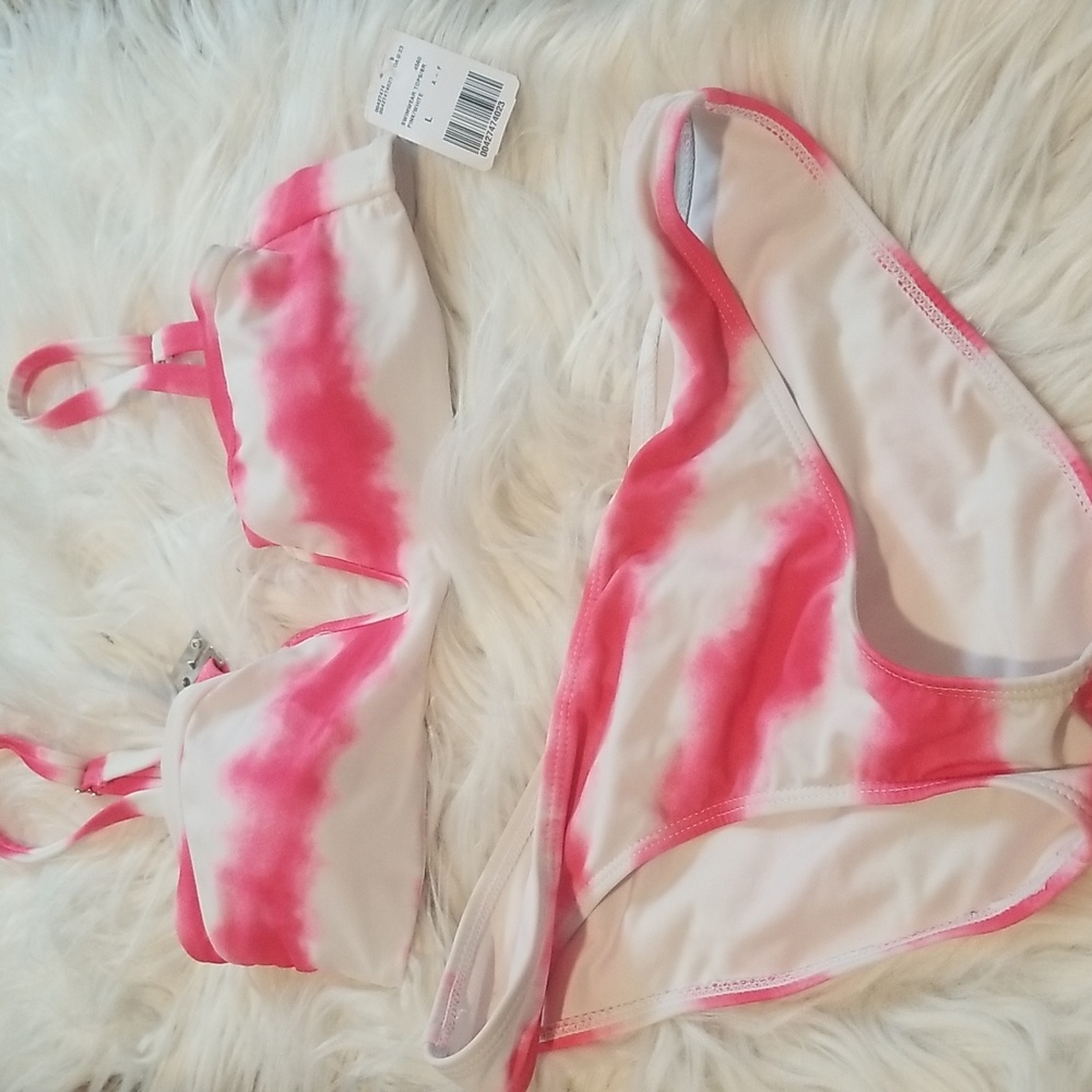 Pink tie dye bikini